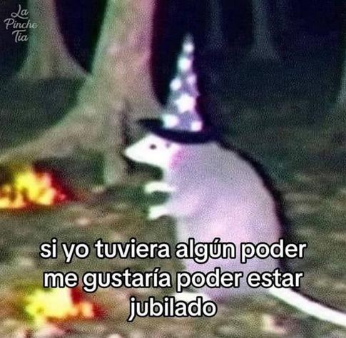 Meme: si tuviera algún poder me gustaría poder estar jubilado 
