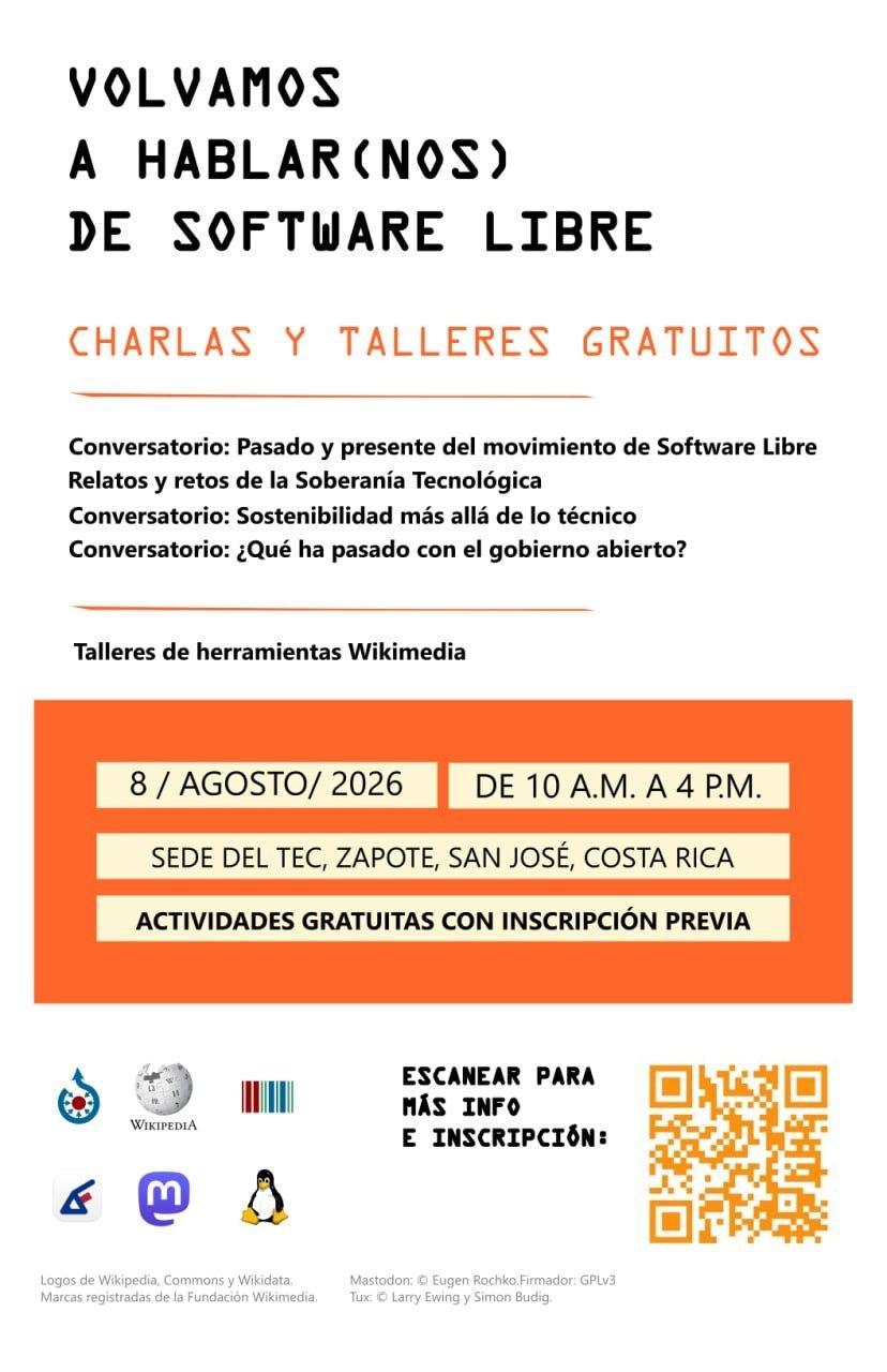 Afiche de evento Volvamos a hablarnos de software libre